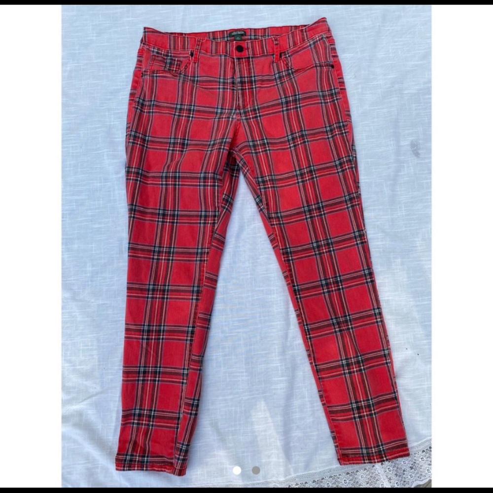 vintage style grunge plaid jeans